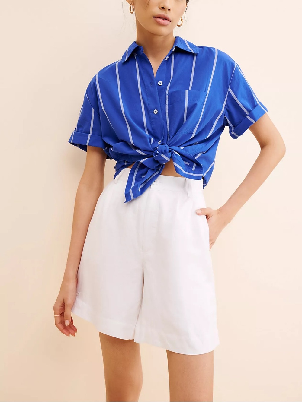 Rolla's Horizon White Linen Shorts | Size Medium (fits like a US 6)